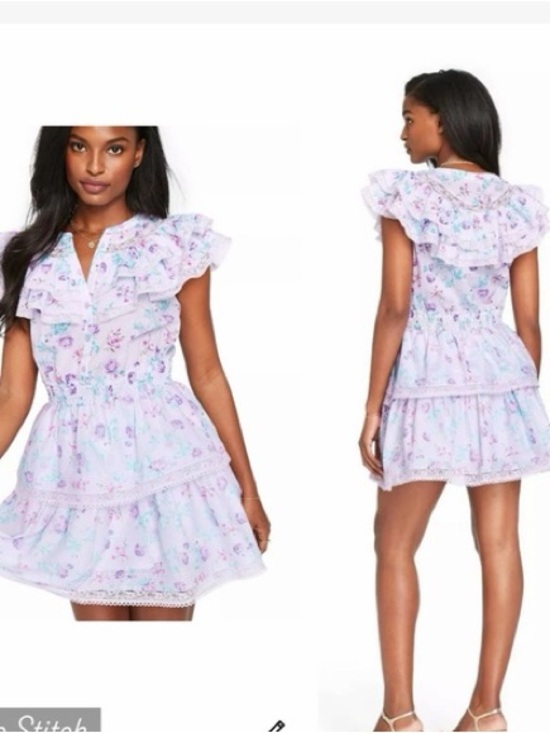 LoveShackFancy Dresses & Skirts - LoveShack Fancy x Target Purple Floral Tiered Mini Dress